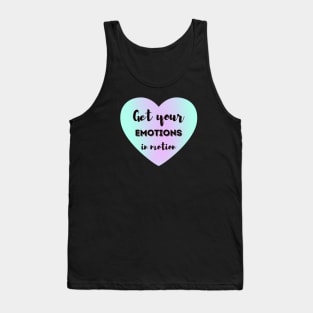 Get your emotions in motion - green and purple gradient heart Tank Top